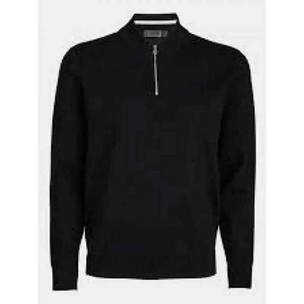 G/FORE 지포어 PLAITED MERINO WOOL QUARTER ZIP SWEATER G4MF23S200 ONYX 남성용 메리노 울 쿼터 집 스웨터 920428
